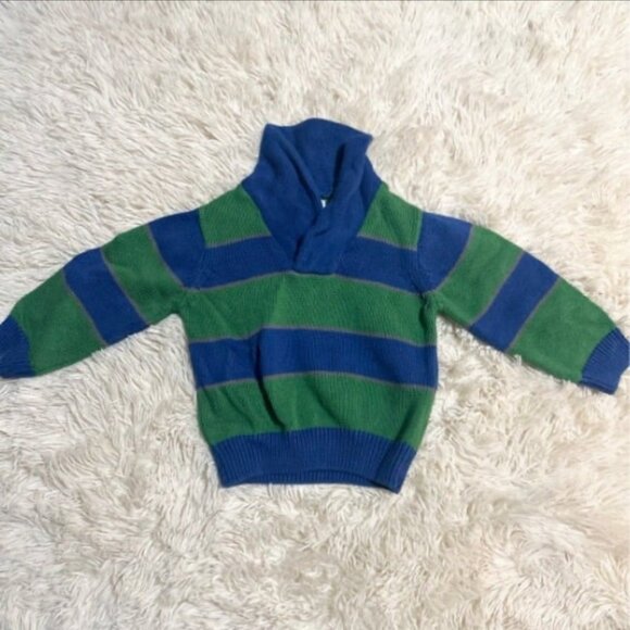 First Impressions Blue Green Toddler Knit Sweater Size 24M - Picture 1 of 8